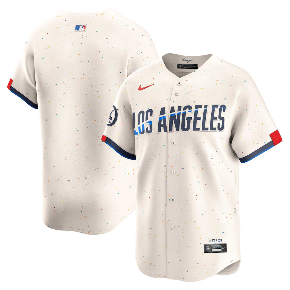 Los Angeles Dodgers MLB Nike Men Cream 2024 City Connect Limited Jersey product image 3, provided for visual reference and