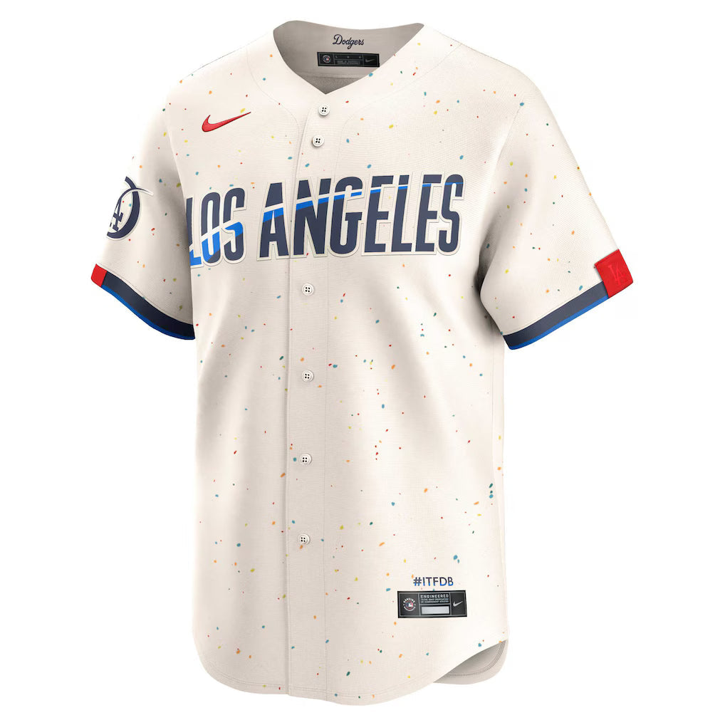 Los Angeles Dodgers MLB Nike Men Cream 2024 City Connect Limited Jersey product image 1, provided for visual reference and