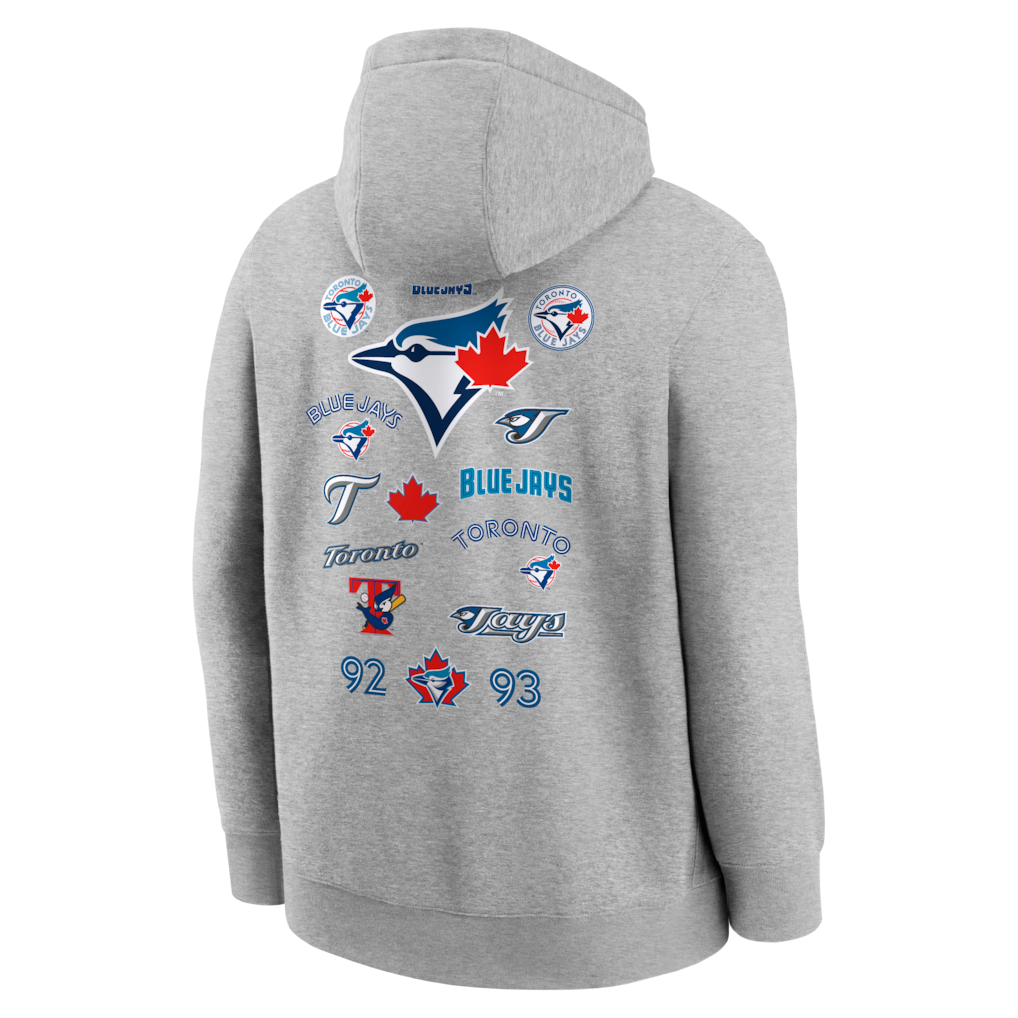Toronto Blue Jays MLB Nike Men Dark Grey Heather 50th Anniversary Ballpark Legend Pullover Hoodie product image 2, provided