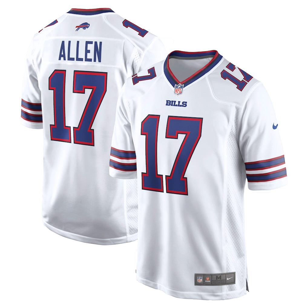 Josh Allen Buffalo Bills NFL Nike Men White Road Game Jersey product image 3, provided for visual reference and product