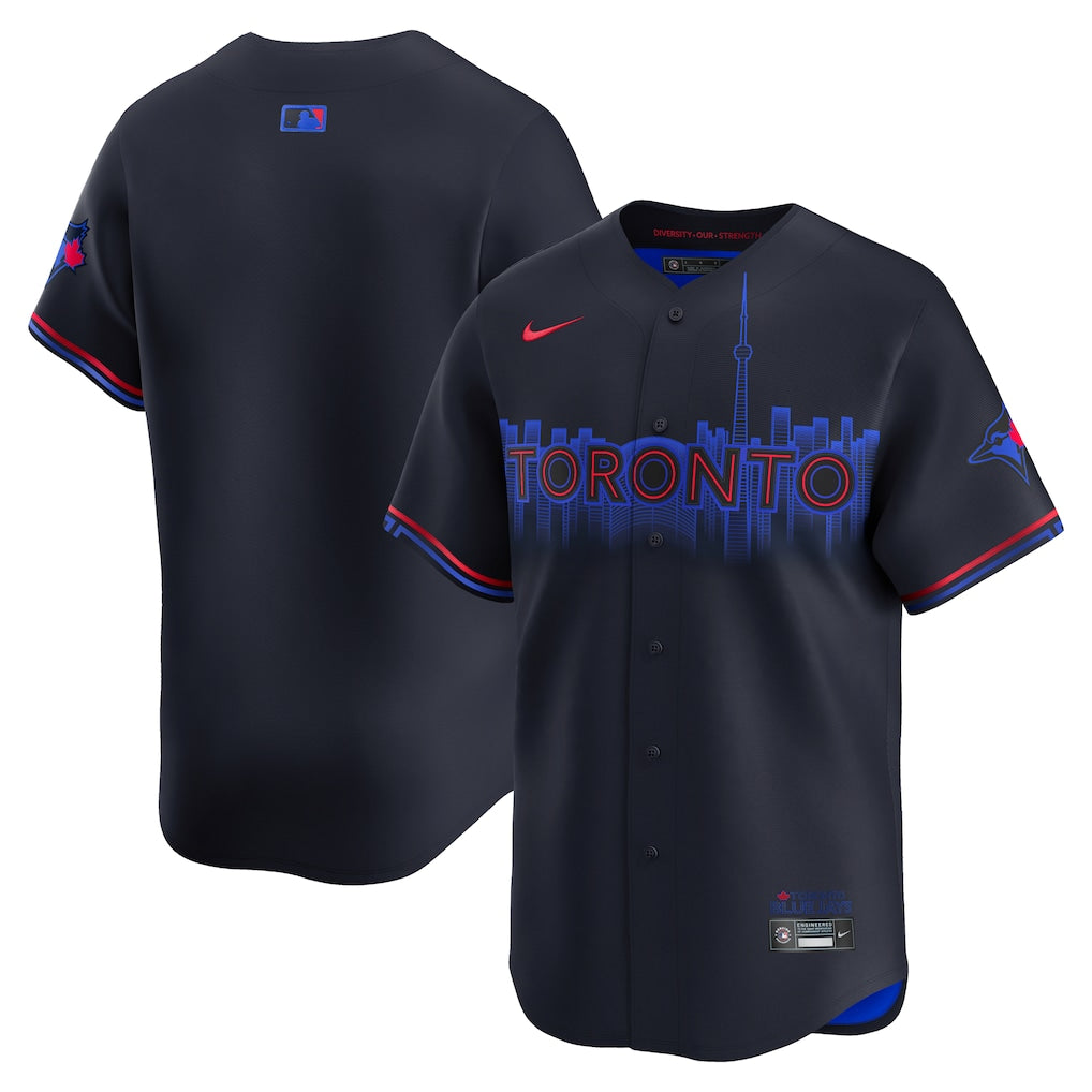 Toronto Blue Jays MLB Nike Men Navy City Connect Limited Jersey product image 3, provided for visual reference and product
