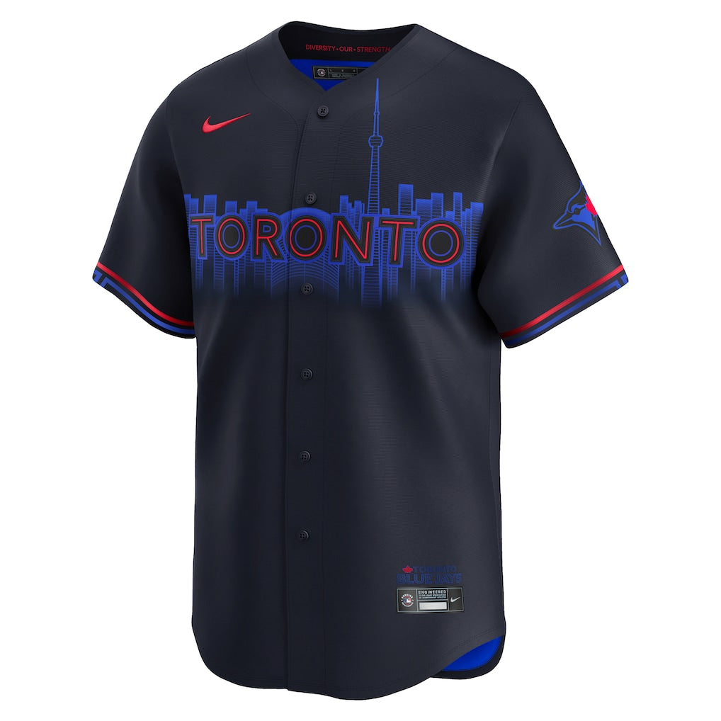 Toronto Blue Jays MLB Nike Men Navy City Connect Limited Jersey product image 1, provided for visual reference and product