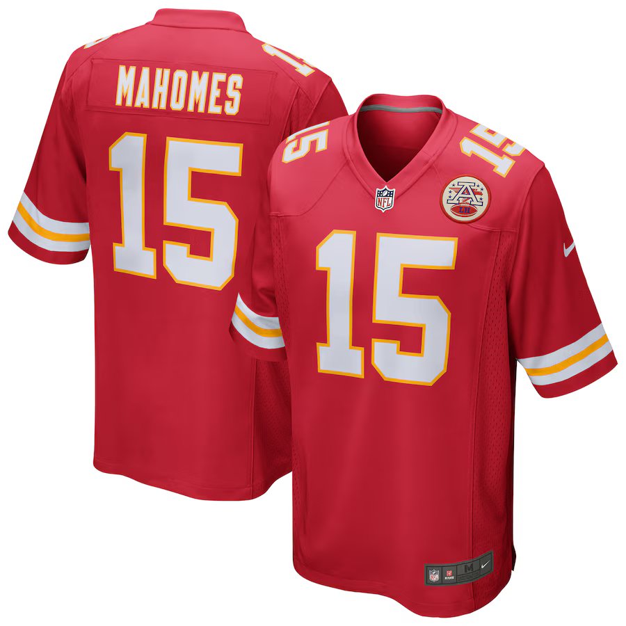 Patrick Mahomes Kansas City Chiefs NFL Nike Men Red Home Game Jersey product image 3, provided for visual reference and