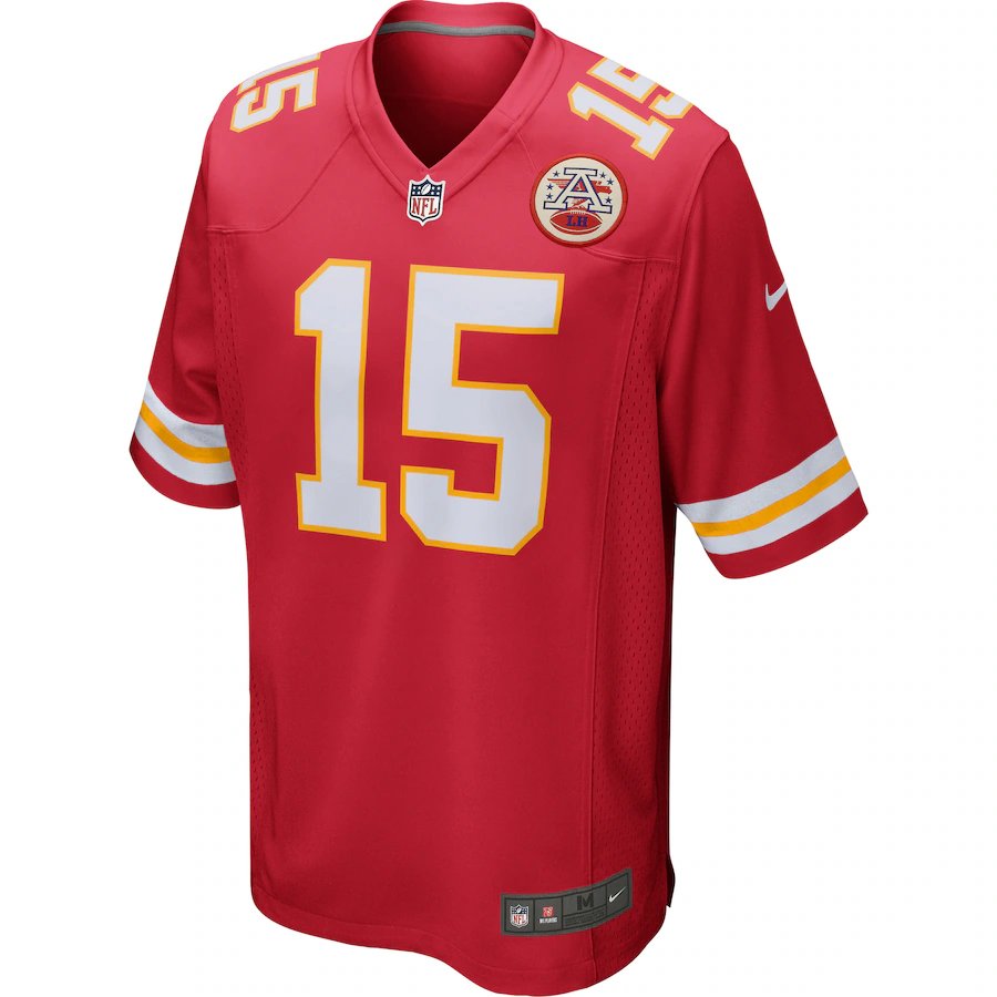 Patrick Mahomes Kansas City Chiefs NFL Nike Men Red Home Game Jersey product image 2, provided for visual reference and
