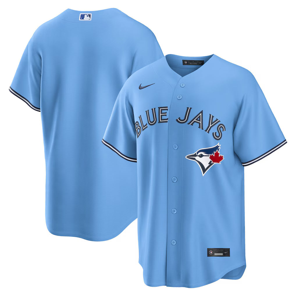 Toronto Blue Jays MLB Nike Men Powder Blue Replica Jersey product image 3, provided for visual reference and product detail