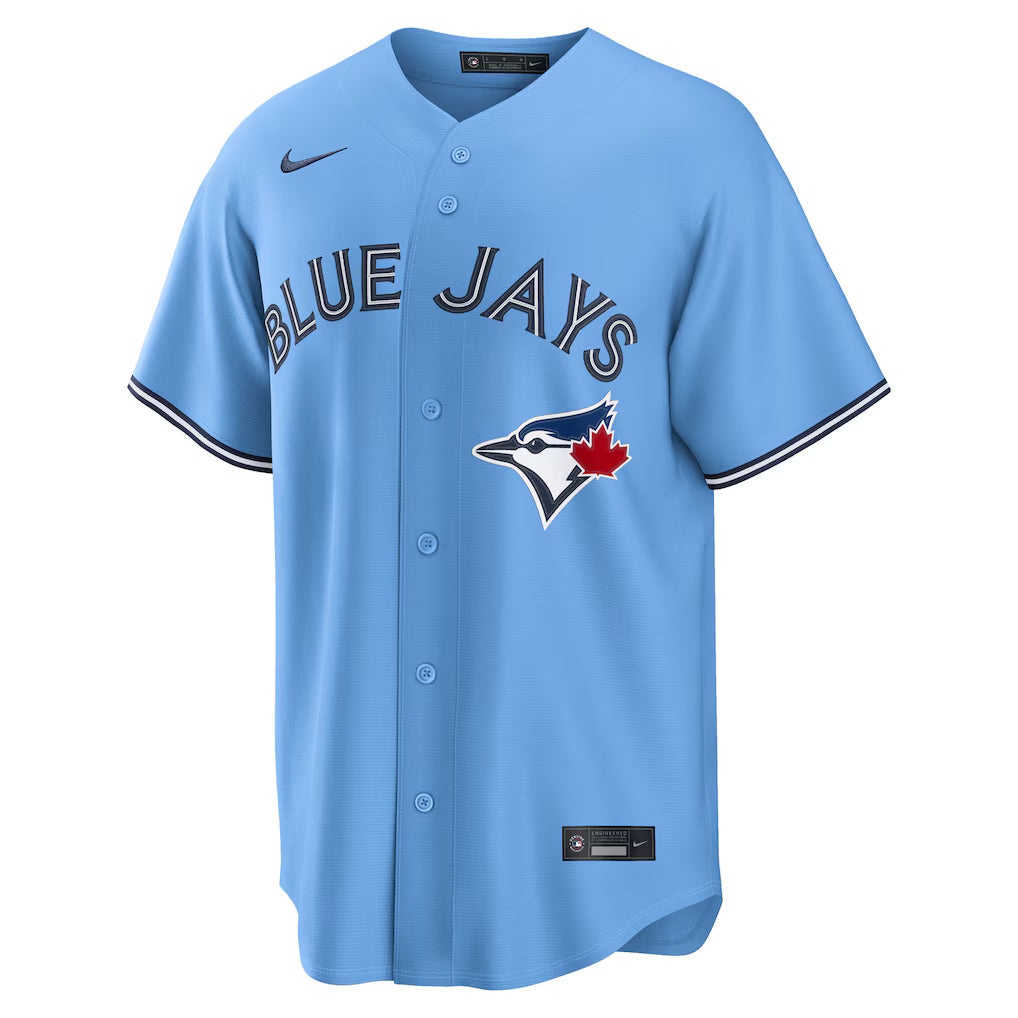 Toronto Blue Jays MLB Nike Men Powder Blue Replica Jersey product image 1, provided for visual reference and product detail