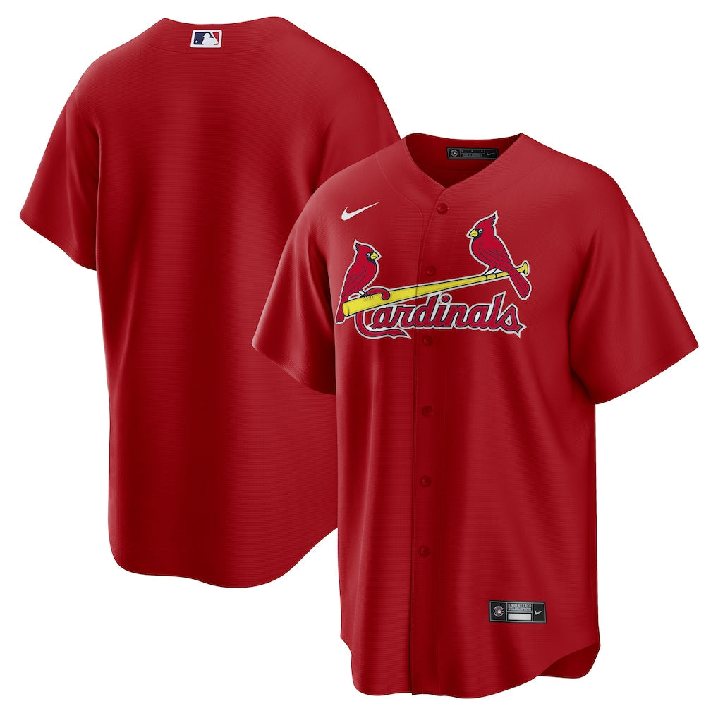 St. Louis Cardinals MLB Nike Men Scarlet Red Alternate Replica Jersey product image 3, provided for visual reference and
