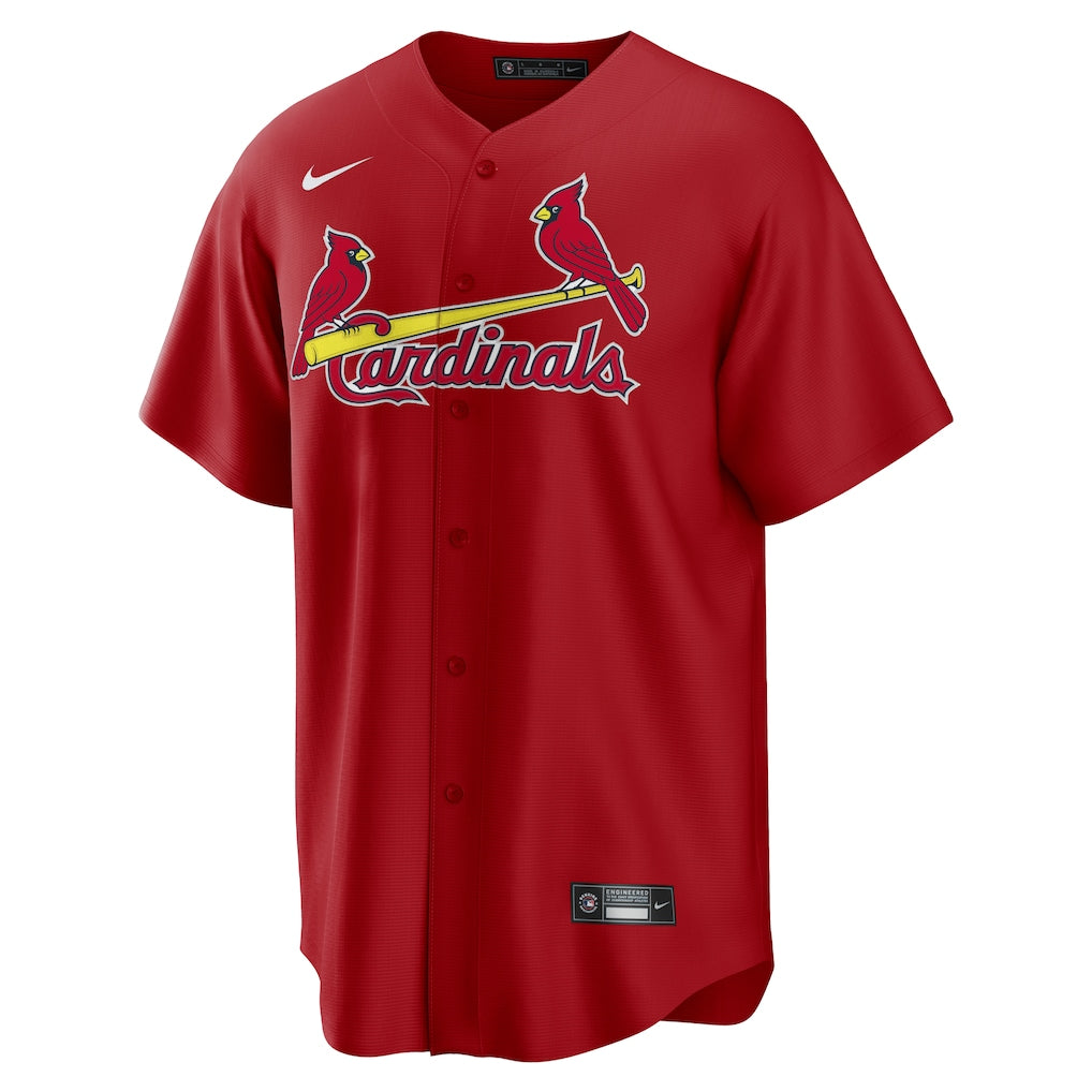 St. Louis Cardinals MLB Nike Men Scarlet Red Alternate Replica Jersey product image 1, provided for visual reference and
