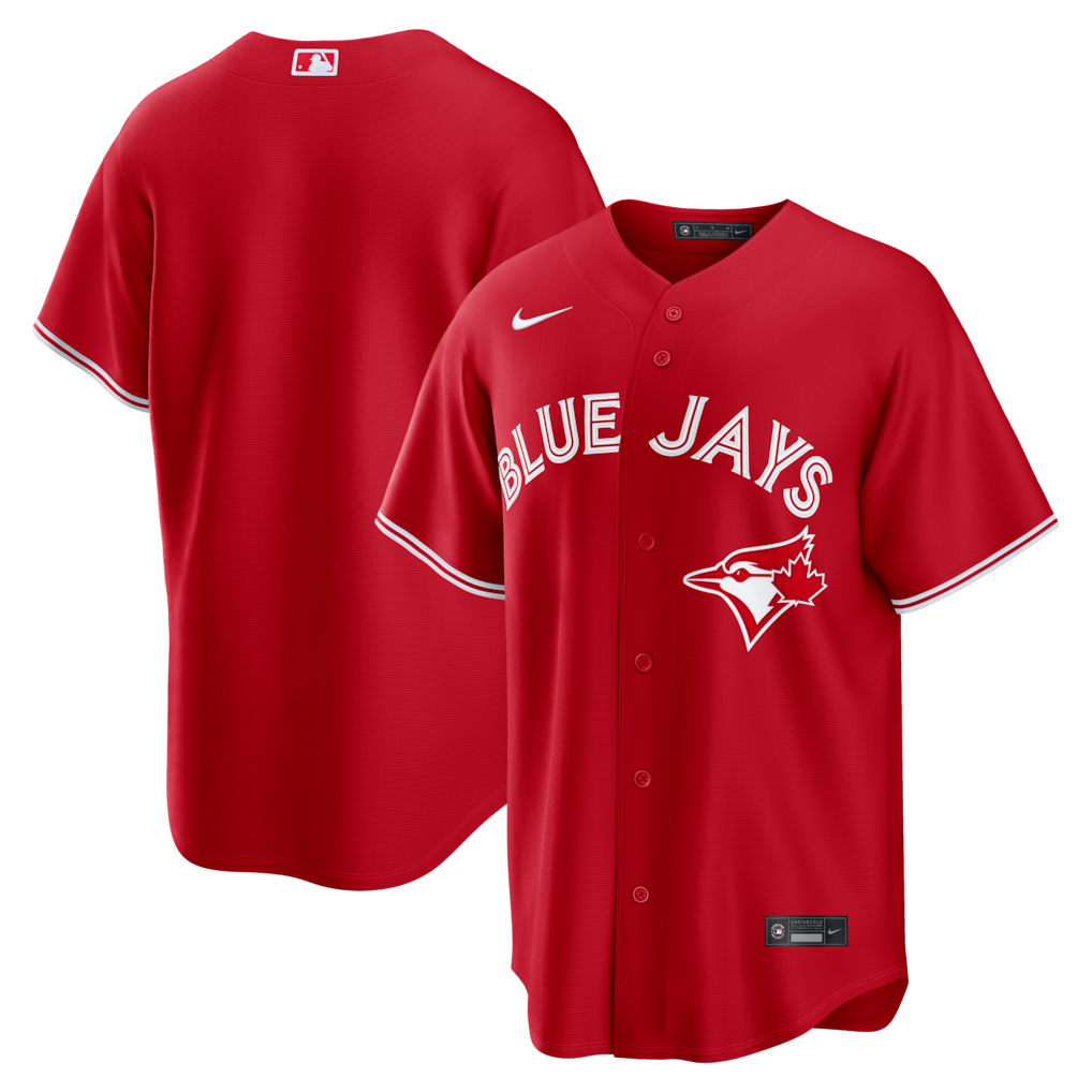 Toronto Blue Jays MLB Nike Men Red Alternate Replica Jersey product image 3, provided for visual reference and product