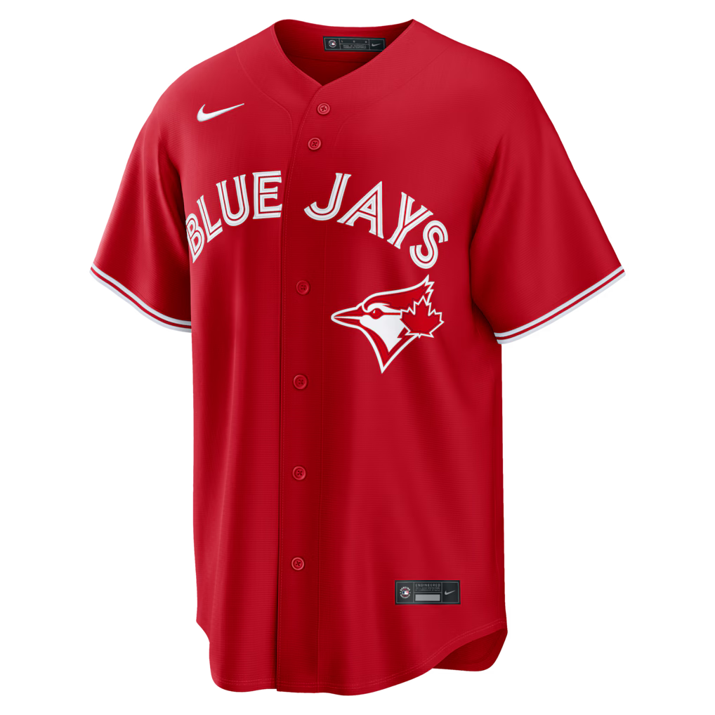 Toronto Blue Jays MLB Nike Men Red Alternate Replica Jersey product image 1, provided for visual reference and product