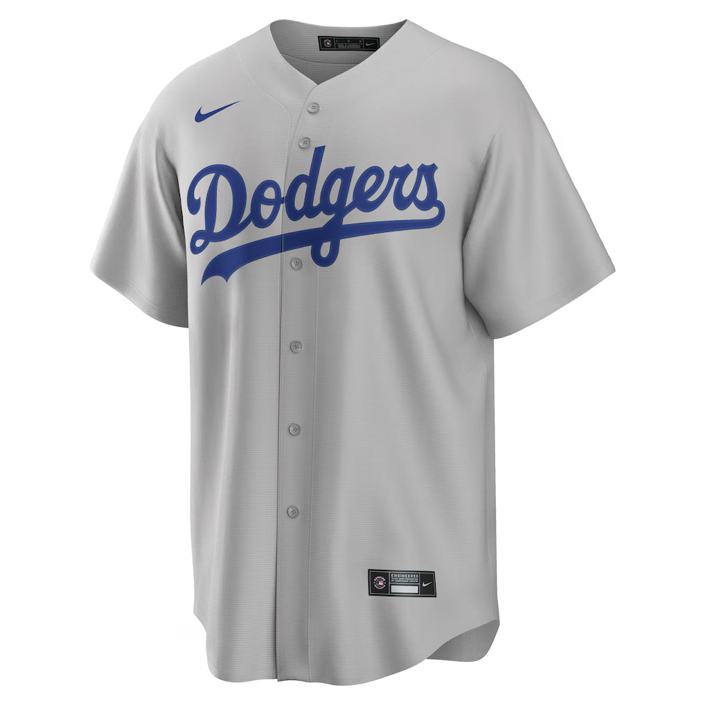 Shohei Ohtani Los Angeles Dodgers MLB Nike Men Cloud Grey Road Replica Jersey product image 2, provided for visual reference