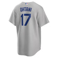 Shohei Ohtani Los Angeles Dodgers MLB Nike Men Cloud Grey Road Replica Jersey product image 1, provided for visual reference