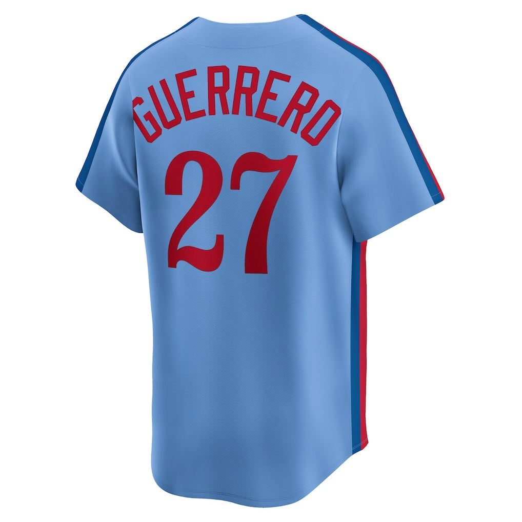 Vladimir Guerrero Montreal Expos MLB Nike Men Columbia Blue Cooperstown Limited Pro-Stitched Jersey product image 1,