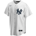 New York Yankees MLB Nike Men White Pinstripe Home Replica Jersey product image 1, provided for visual reference and product