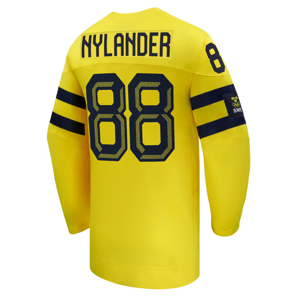 William Nylander Sweden Hockey IIHF Nike Men Yellow 2026 Pro-Stitched Replica Jersey product image 2, provided for visual