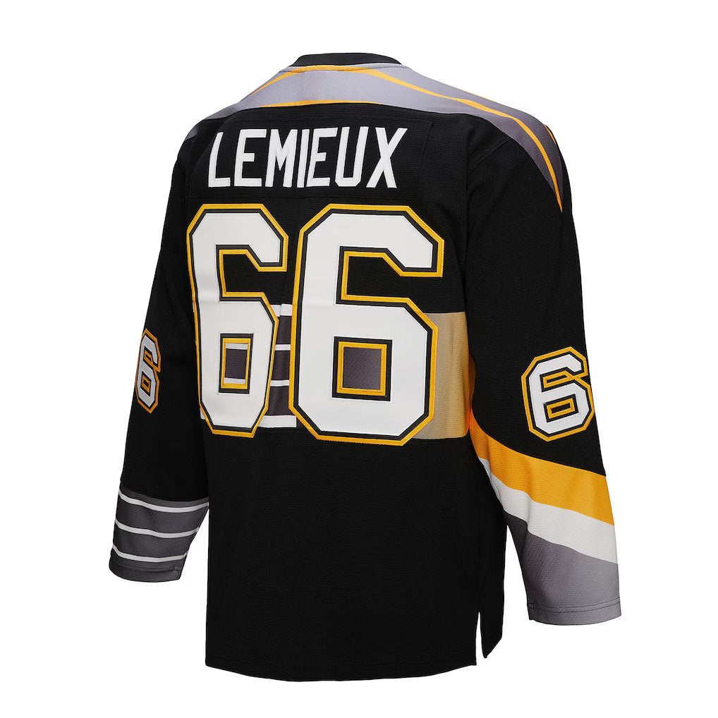 Mario Lemieux Pittsburgh Penguins NHL Mitchell & Ness Men Black 1996-97 Power Play Authentic Jersey product image 2,