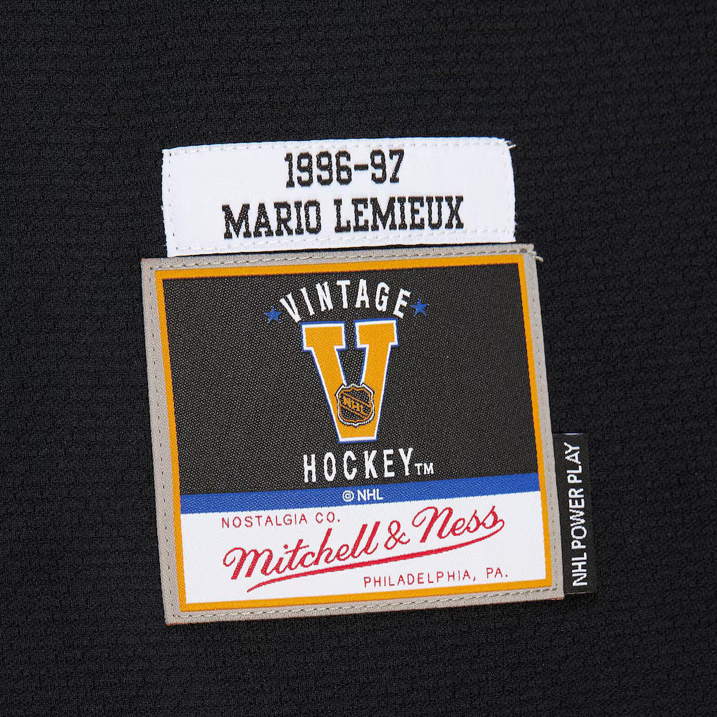 Mario Lemieux Pittsburgh Penguins NHL Mitchell & Ness Men Black 1996-97 Power Play Authentic Jersey product image 7,