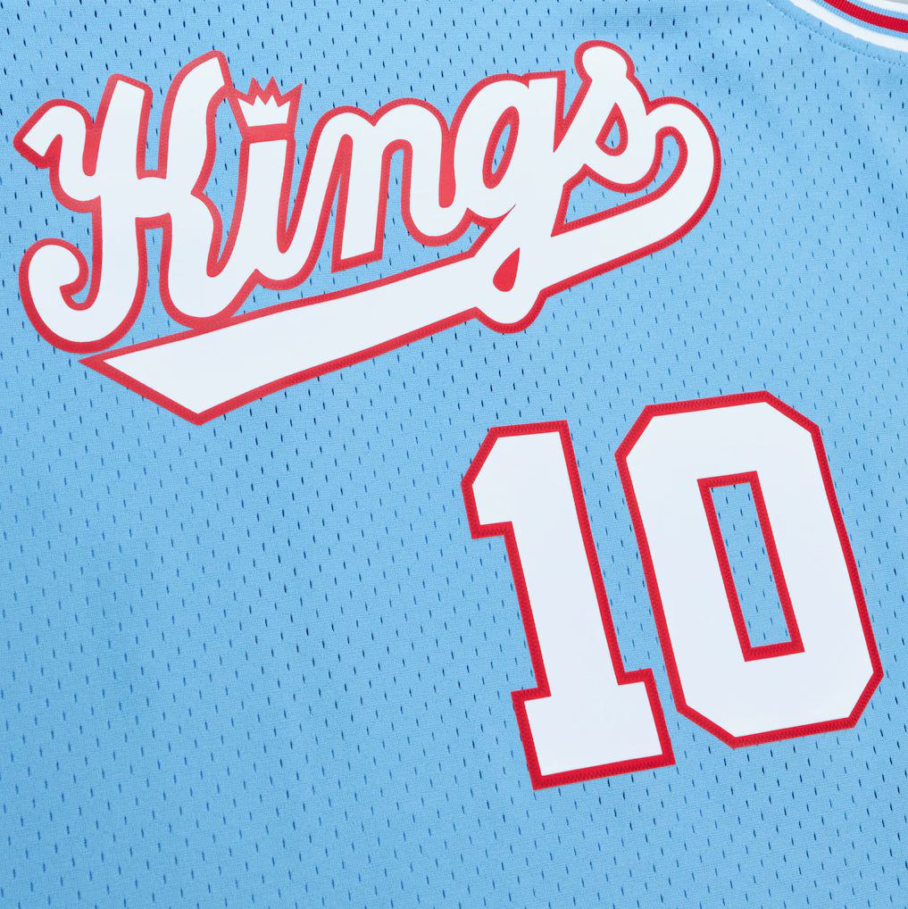 Mike Bibby Sacramento Kings NBA Mitchell & Ness Men Light Blue 2004-05 Swingman Jersey product image 4, provided for visual