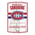 Montreal Canadiens NHL 16" x 23" White Established Faux Wood Wall Signs product image 1, provided for visual reference and