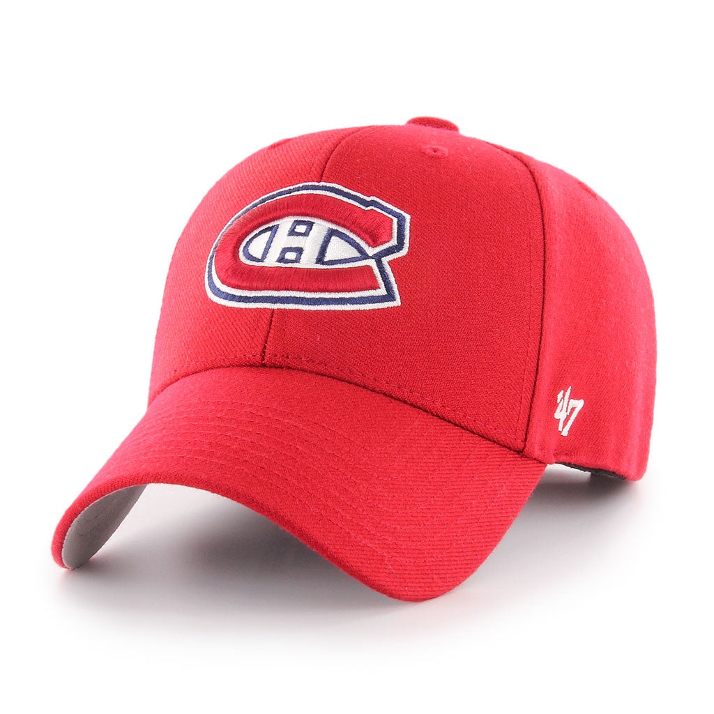 Montreal Canadiens NHL 47 Brand Men Red MVP Adjustable Hat product image 1, provided for visual reference and product detail