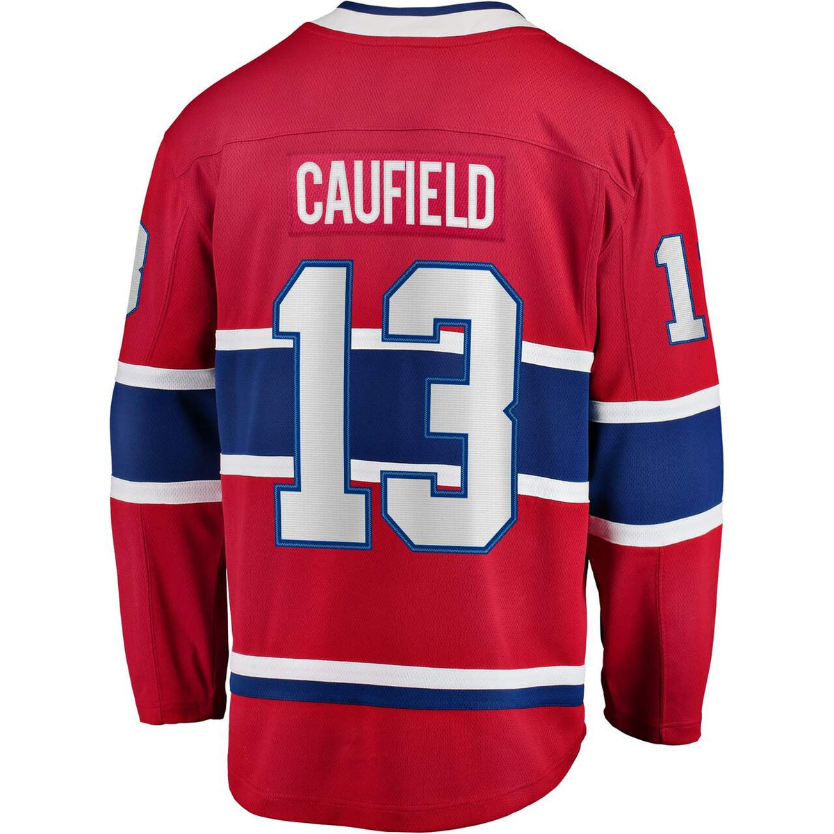 Cole Caufield Montreal Canadiens NHL Fanatics Branded Men Red 13 Breakaway Jersey product image 1, provided for visual