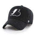 Montreal Expos MLB 47 Brand Men Black/White Clean Up Adjustable Hat product image 1, provided for visual reference and