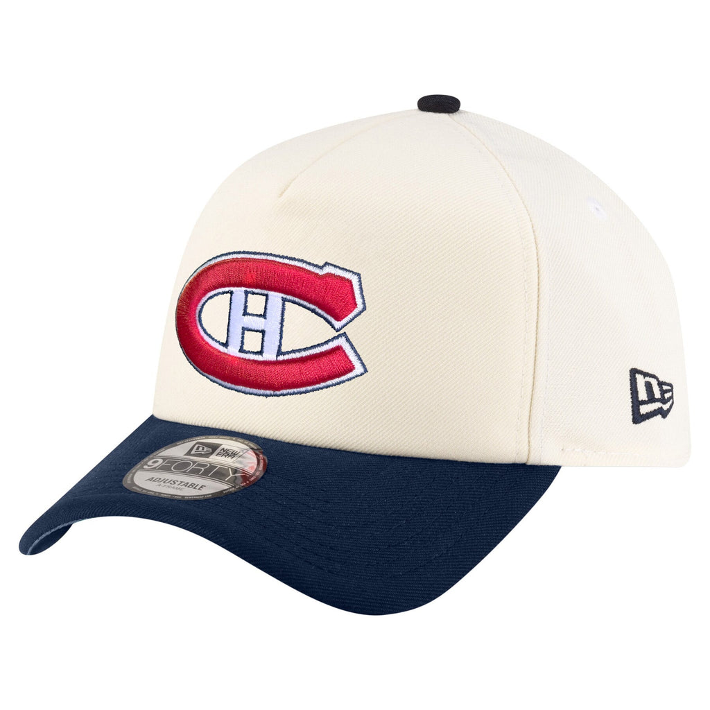 Montreal Canadiens NHL New Era Men Beige Royal Vintage Collection 9Forty A-Frame Snapback Hat product image 1, provided for