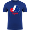 Montreal Expos MLB Bulletin Men Royal Blue Basic Logo T-Shirt product image 1, provided for visual reference and product