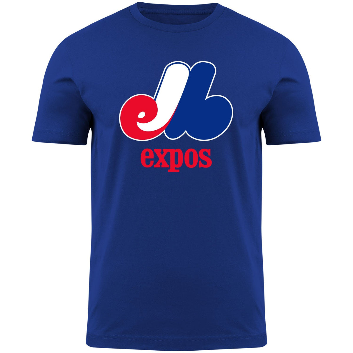 Montreal Expos MLB Bulletin Men Royal Blue Basic Logo T-Shirt product image 1, provided for visual reference and product
