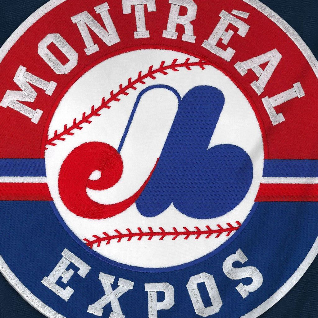 Montreal Expos MLB Bulletin Men Navy 1992-2004 Cooperstown Express Twill Logo Hoodie product image 3, provided for visual