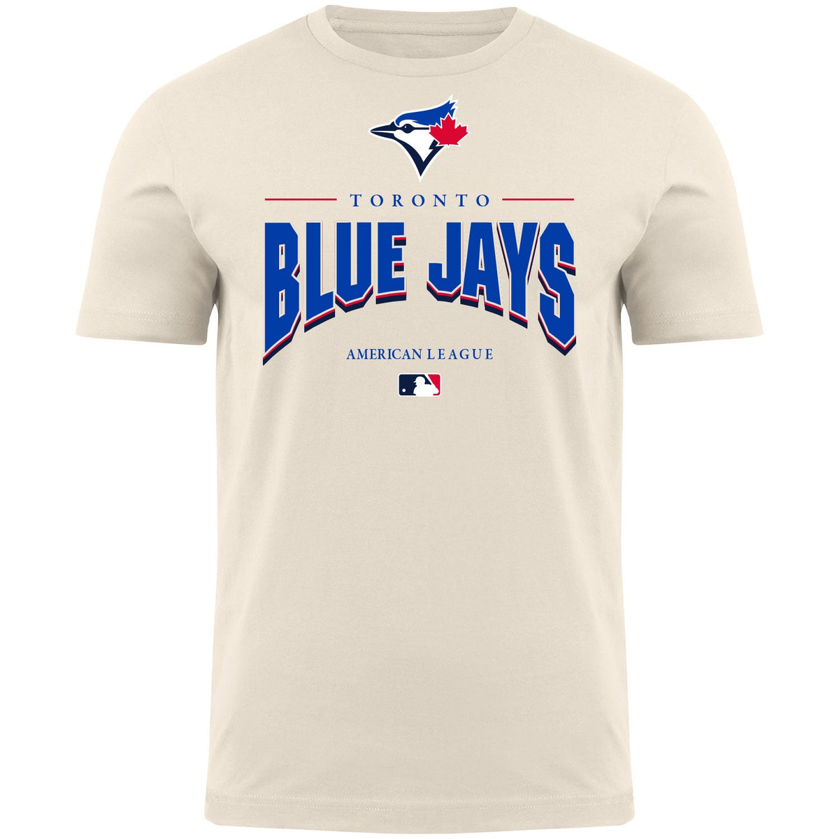 Toronto Blue Jays MLB Bulletin Men Beige Natural Line Drive T-Shirt product image 1, provided for visual reference and