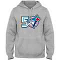 Toronto Blue Jays MLB Bulletin Men Athletic Grey Express Twill 50th Anniversary Logo Hoodie product image 1, provided for