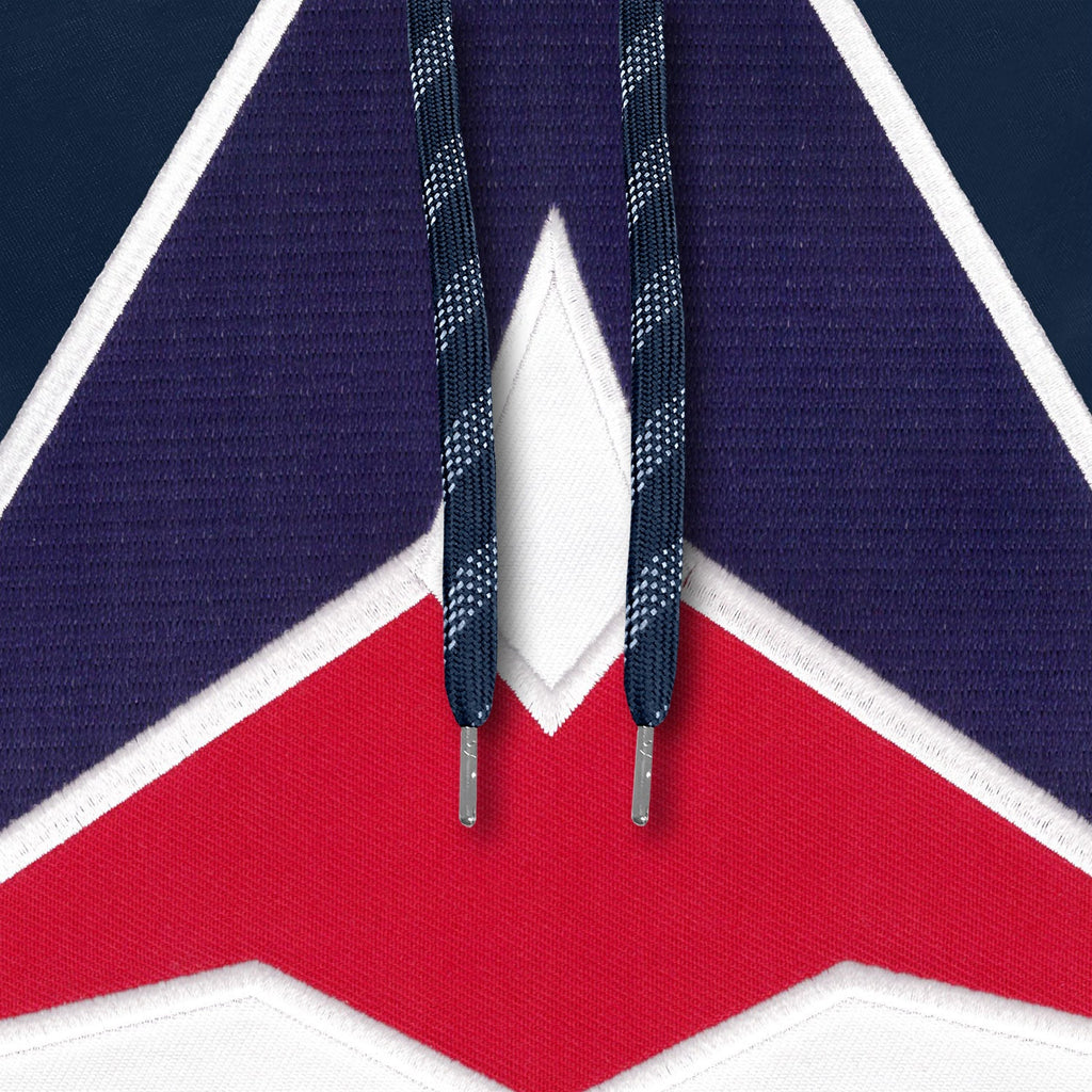 Montreal Alouettes CFL Bulletin Men Navy Express Twill Retro Logo Hoodie product image 2, provided for visual reference and