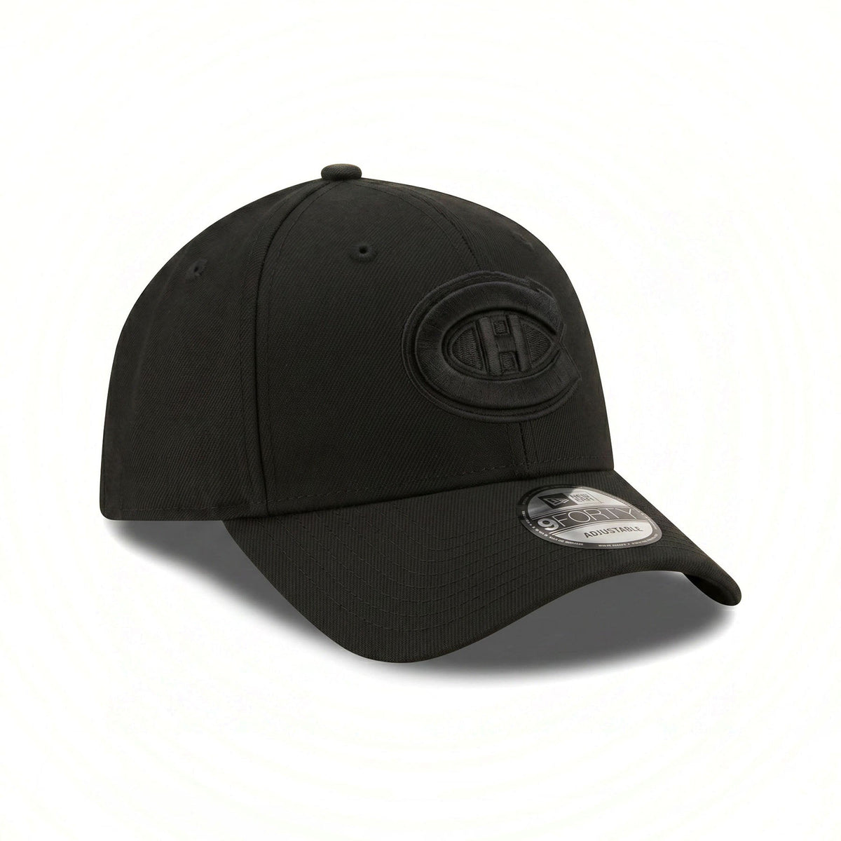 Montreal Canadiens NHL New Era Men Black On Black 9Forty A-Frame Snapback Hat product image 4, provided for visual reference