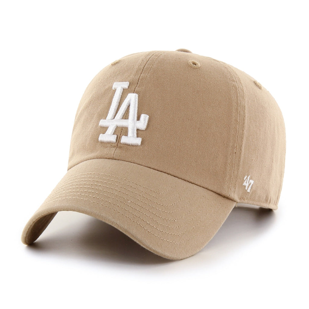 Los Angeles Dodgers MLB 47 Brand Men Khaki Clean Up Adjustable Hat product image 1, provided for visual reference and