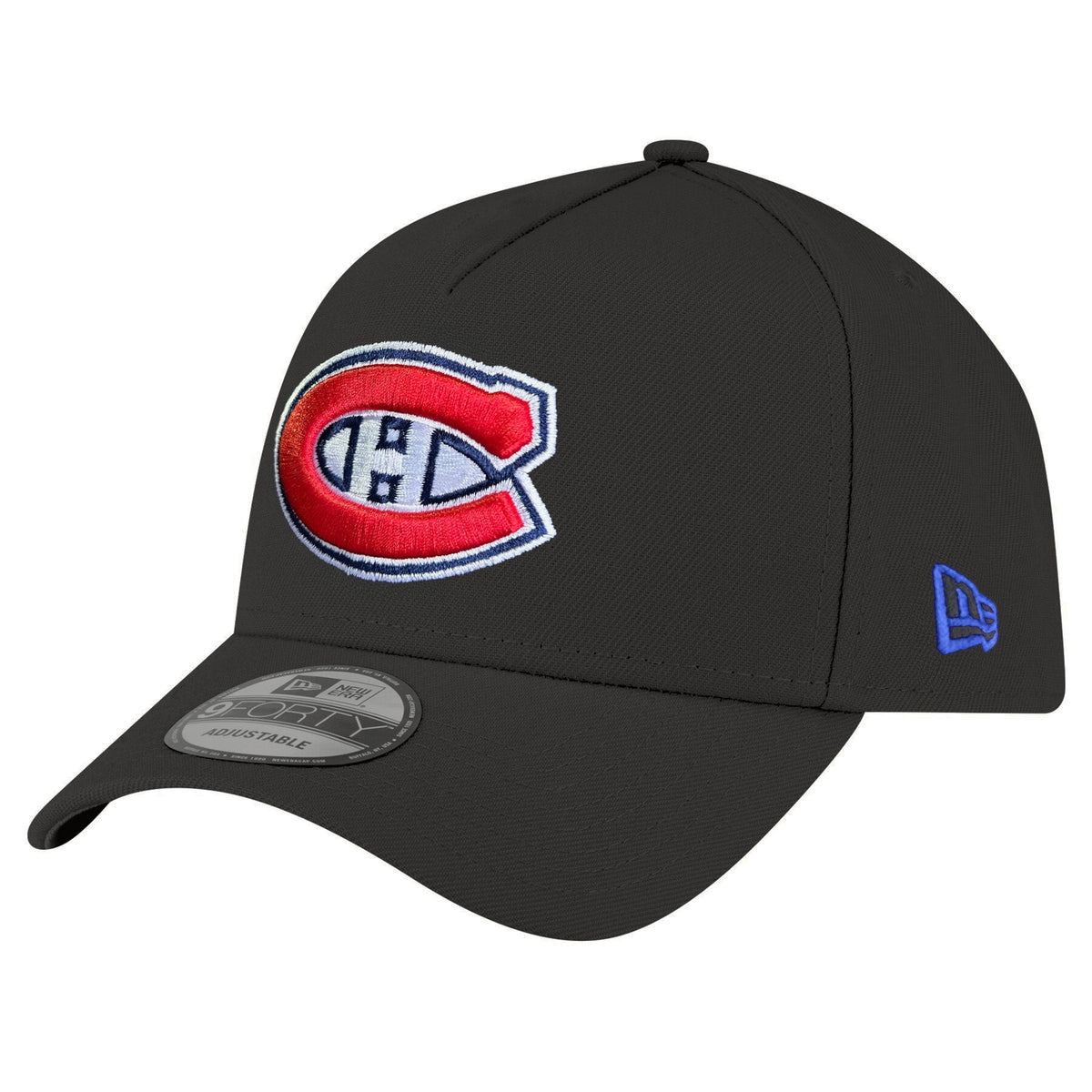 Montreal Canadiens NHL New Era Men Black 9Forty A-Frame Snapback Hat product image 1, provided for visual reference and