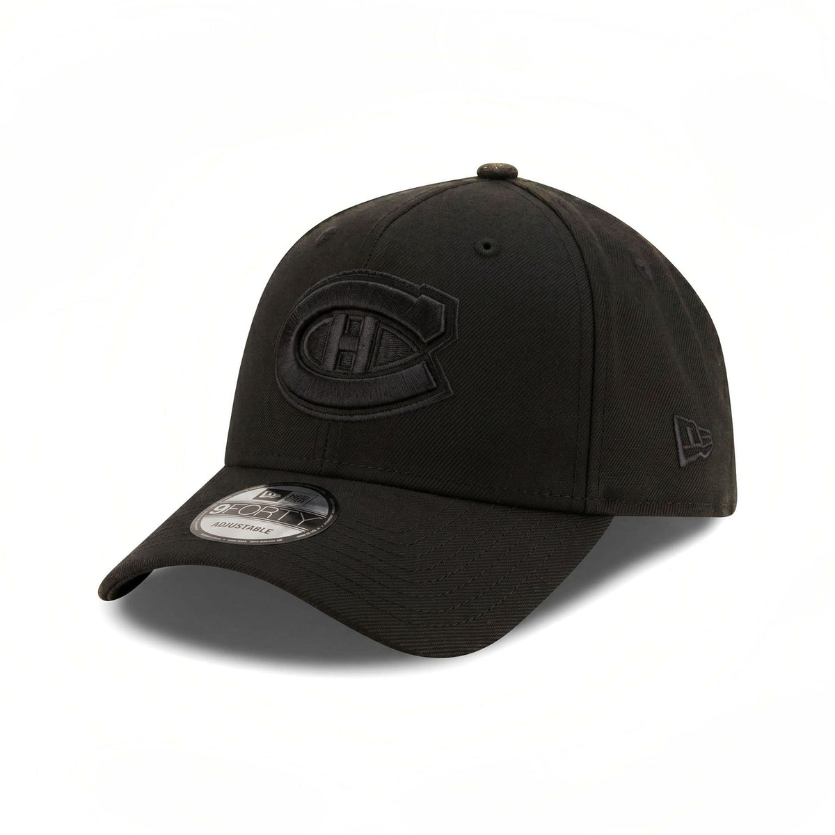 Montreal Canadiens NHL New Era Men Black On Black 9Forty A-Frame Snapback Hat product image 1, provided for visual reference