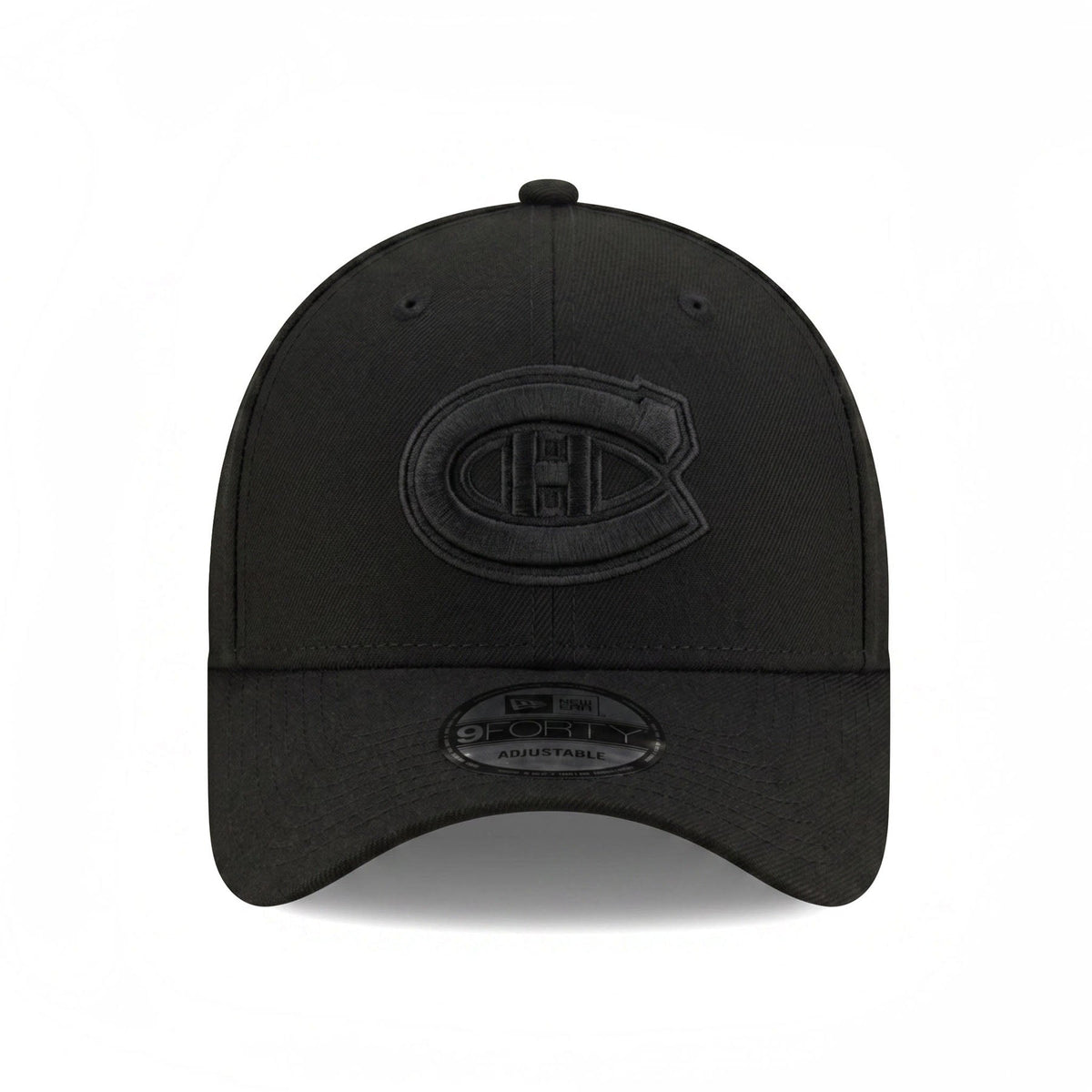 Montreal Canadiens NHL New Era Men Black On Black 9Forty A-Frame Snapback Hat product image 3, provided for visual reference