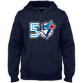 Toronto Blue Jays MLB Bulletin Men Navy Express Twill 50th Anniversary Logo Hoodie product image 1, provided for visual