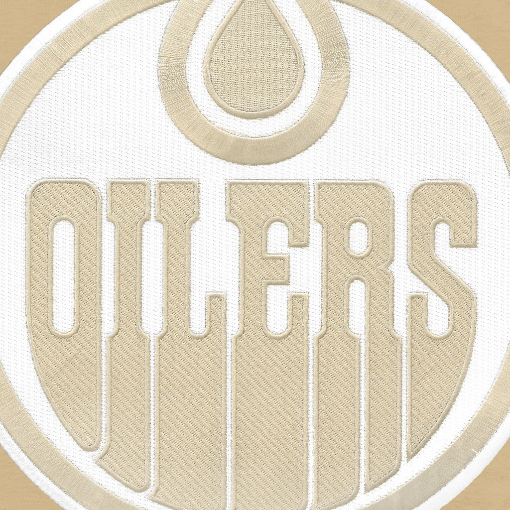 Edmonton Oilers NHL Bulletin Men Wheat Twill Tonal Logo Crew Sweater product image 2, provided for visual reference and