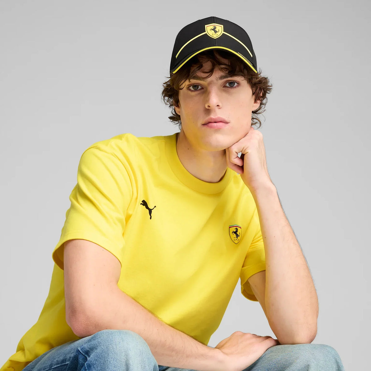 Scuderia Ferrari F1 Puma Men Black Race Snapback Cap product image 3, provided for visual reference and product detail review