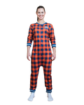 Edmonton Oilers NHL Hockey Sockey Unisex Orange Union Suit Onesie product image 1, provided for visual reference and product