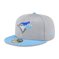 Toronto Blue Jays MLB New Era Men Grey/Light Blue 59Fifty 2025 Batting Practice Fitted Hat product image 1, provided for