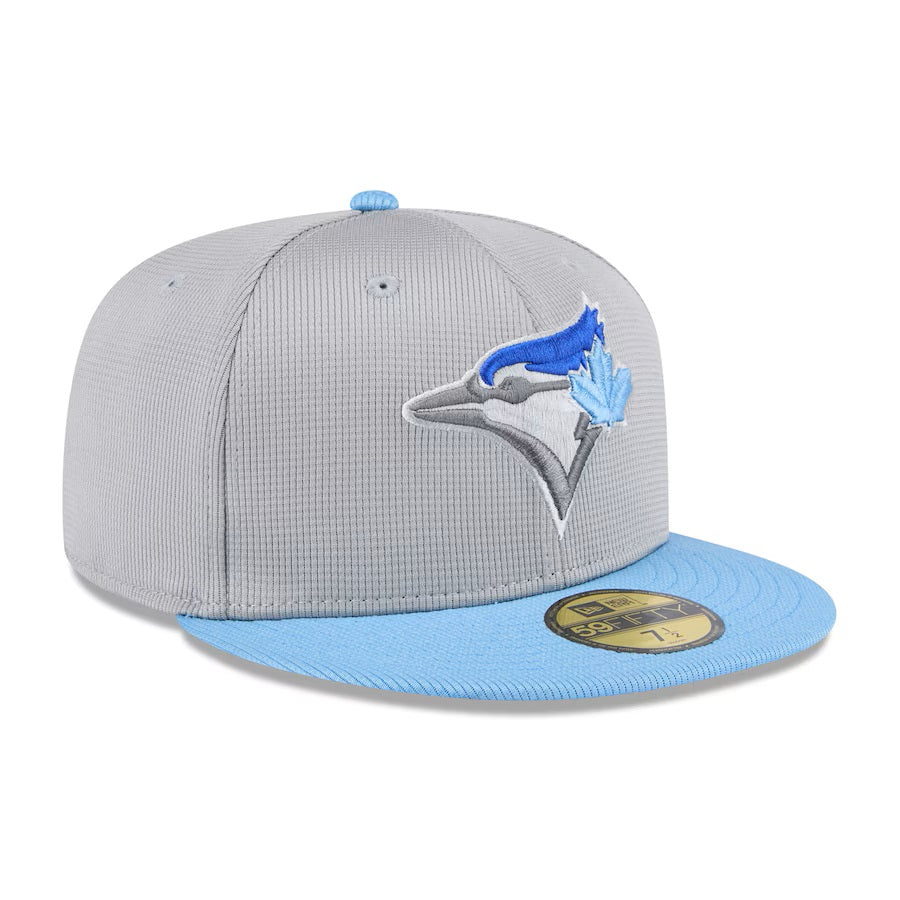 Toronto Blue Jays MLB New Era Men Grey/Light Blue 59Fifty 2025 Batting Practice Fitted Hat product image 4, provided for