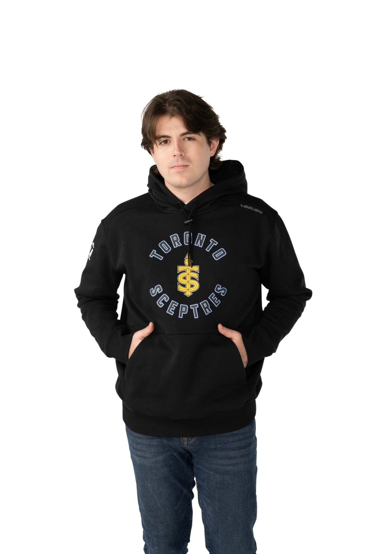Toronto Sceptres PWHL Bauer Unisex Black Pullover Hoodie product image 1, provided for visual reference and product detail