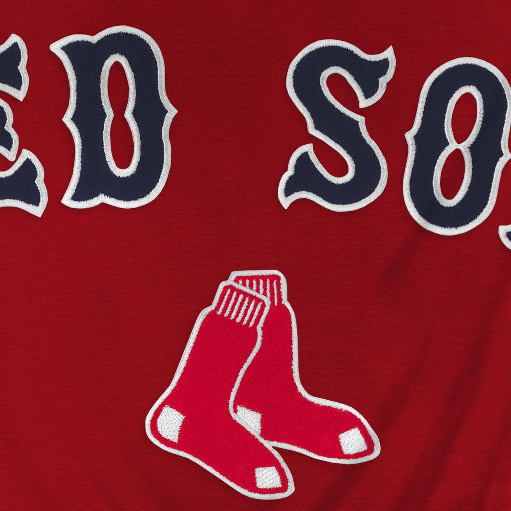 Boston Red Sox MLB Bulletin Men Red Express Twill Home Field Hoodie product image 3, provided for visual reference and