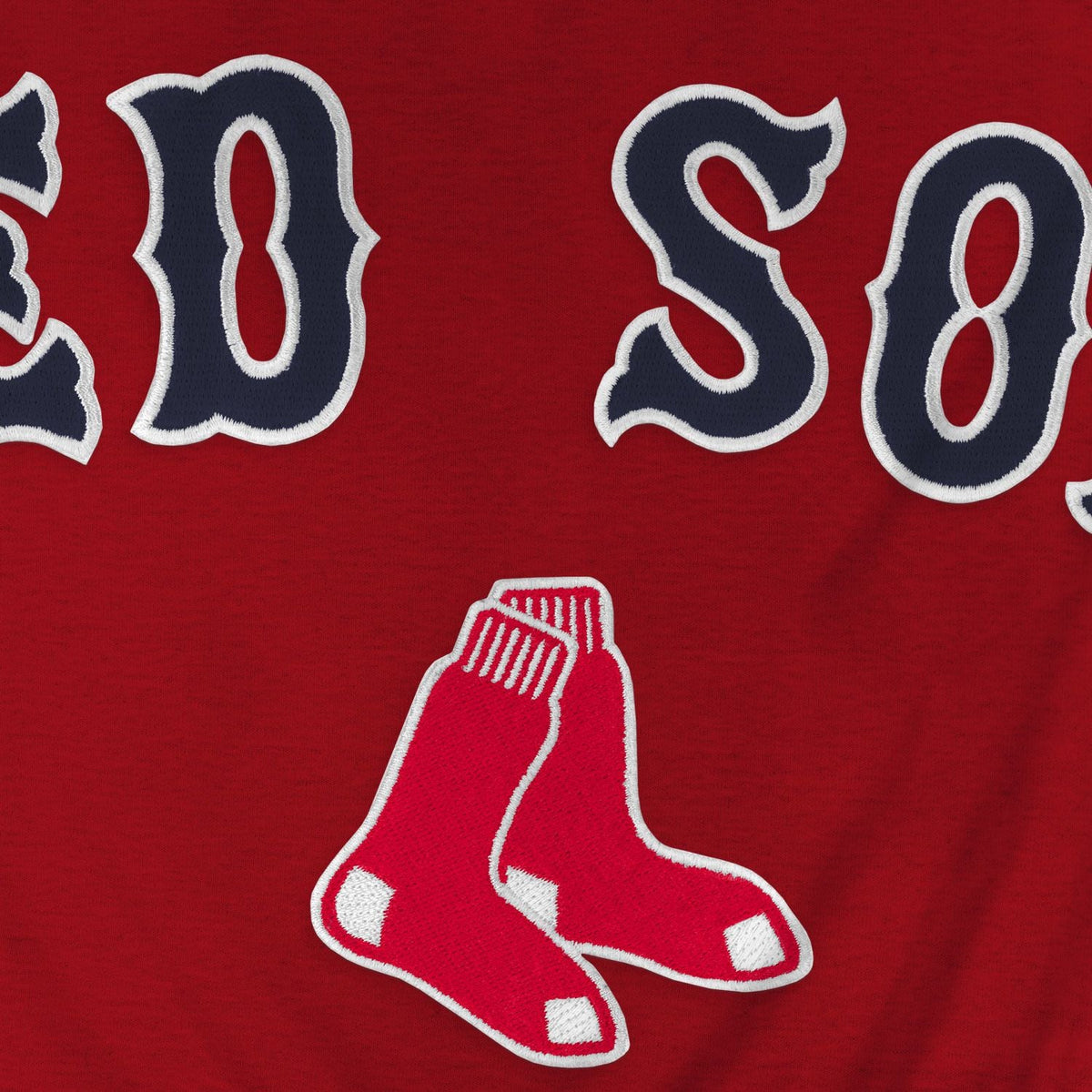 Boston Red Sox MLB Bulletin Men Red Express Twill Home Field Hoodie product image 3, provided for visual reference and