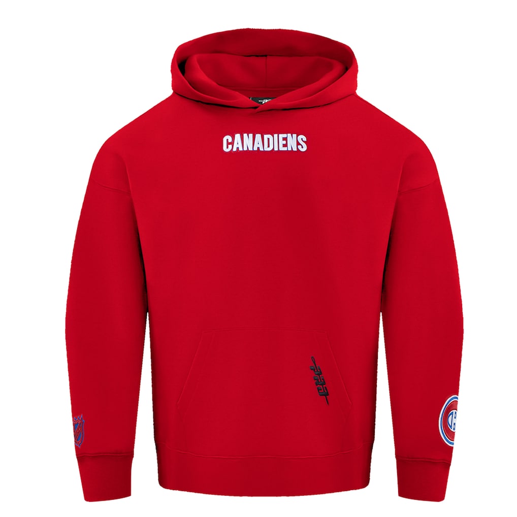 Montreal Canadiens NHL Pro Standard Men Red Wingspan Pullover Hoodie product image 4, provided for visual reference and