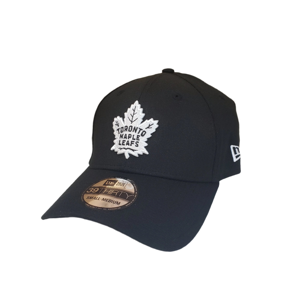 Toronto Maple Leafs NHL New Era Men Black White 39Thirty Team Classic Stretch Fit Hat product image 1, provided for visual