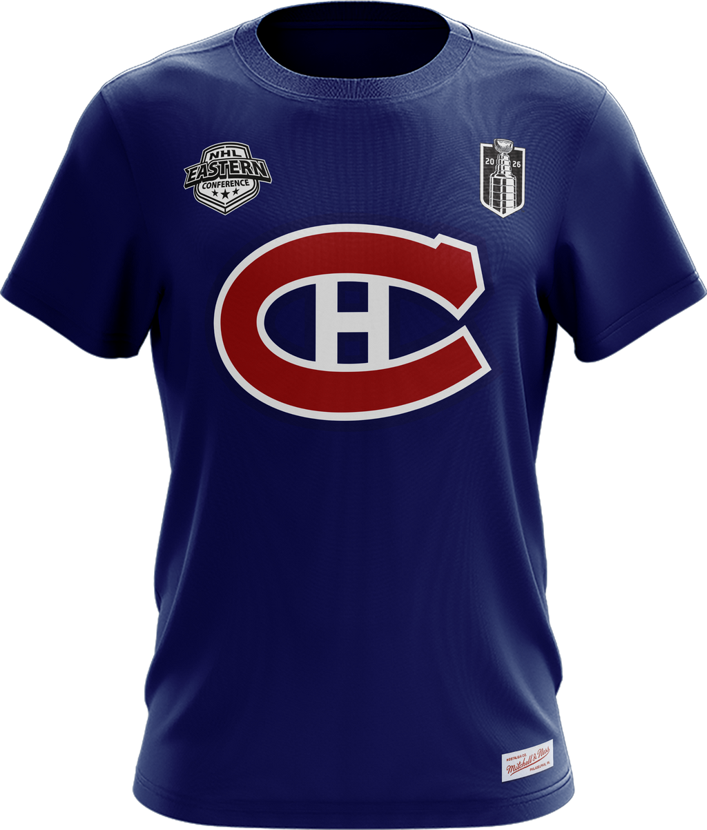 Montreal Canadiens NHL Mitchell & Ness Men Navy Eastern Conference Finals T-Shirt product image 1, provided for visual